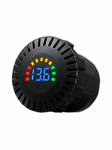 Врезной вольтметр с экраном для лодок и авто12-24В TDS TS-CAU59 Синий